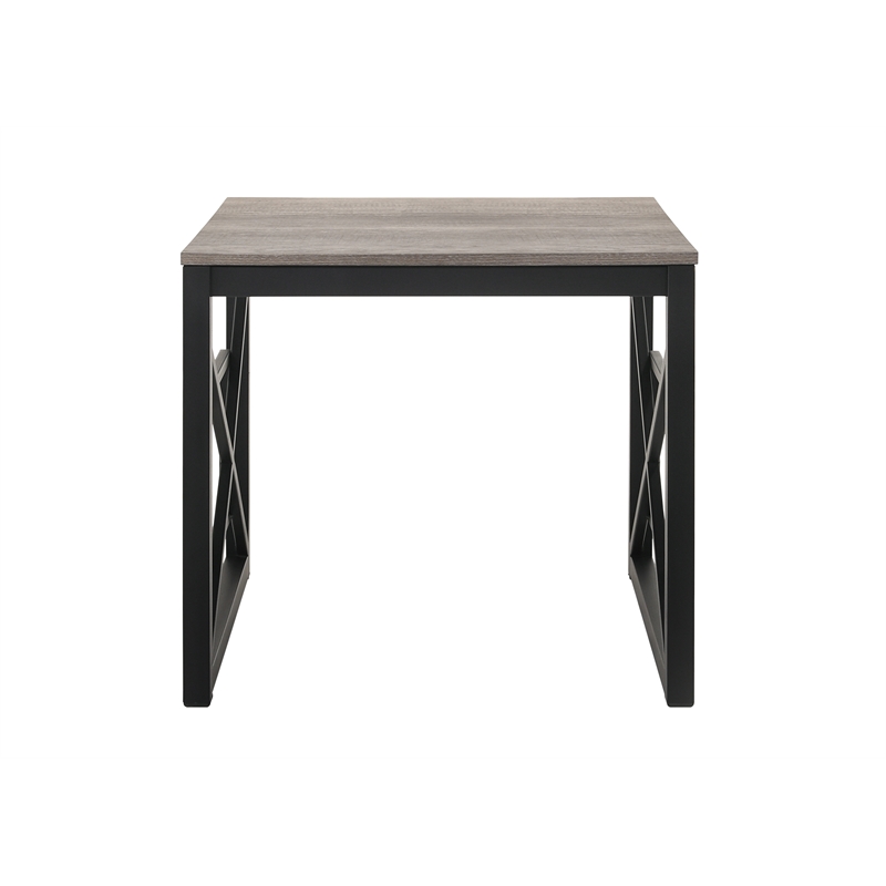 Furniture of America Olive Metal 2-Piece Coffee Table Set in Gray and Black