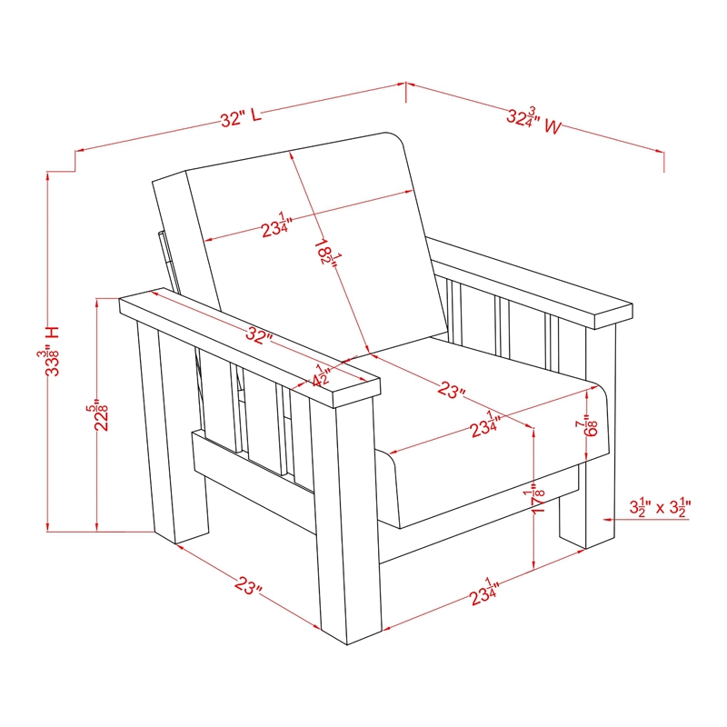 Furniture of America Tally Brown Wood Finish and Plaid Fabric Accent Chair