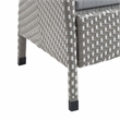 Furniture of America Azur Gray Metal Wicker Patio Conversation Loveseat
