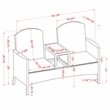 Furniture of America Azur Gray Metal Wicker Patio Conversation Loveseat