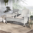 Furniture of America Azur Gray Metal Wicker Patio Conversation Loveseat