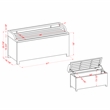 Furniture of America Azur Navy Poolside Outdoor Wicker Metal Storage Bench