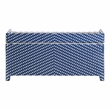 Furniture of America Azur Navy Poolside Outdoor Wicker Metal Storage Bench