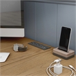 Furniture of America Diego L-shaped Wooden Desk in Brown Oak