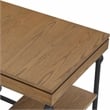 Furniture of America Diego L-shaped Wooden Desk in Brown Oak
