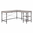 Furniture of America Diego Antique Gray L-shaped Wooden Desk