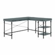 Furniture of America Diego L-shaped Wooden Desk in Antique Blue