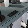 Furniture of America Diego L-shaped Wooden Desk in Antique Blue