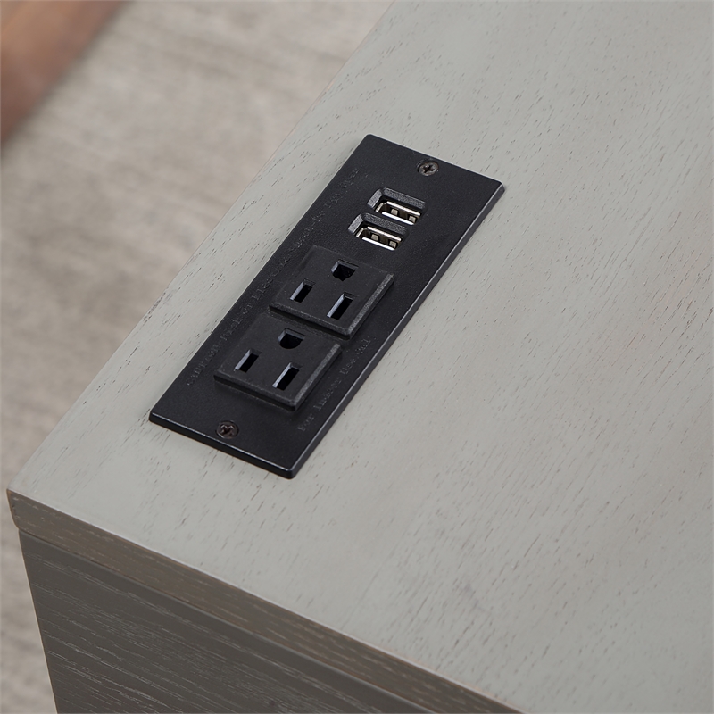 Furniture of America Blagica 60 Inch Antique Gray Wood Lift Top Desk