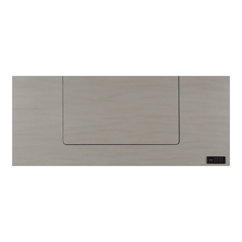 Furniture of America Blagica 60 Inch Antique Gray Wood Lift Top Desk