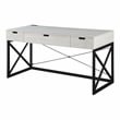 Furniture of America Blagica 60 Inch Antique White Wood Lift Top Desk
