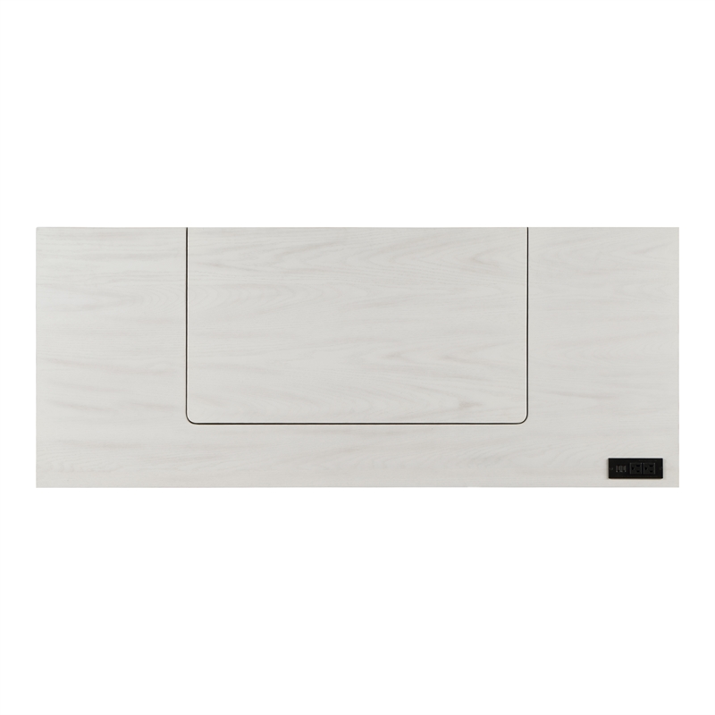 Furniture of America Blagica 60 Inch Antique White Wood Lift Top Desk