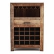 Furniture of America Zima Yellow Solid Wood 20-Bottle Wine Bar