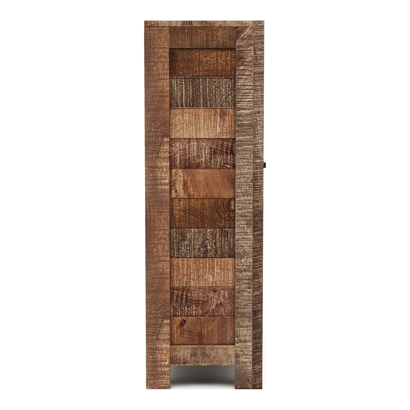 Furniture of America Zima Yellow Solid Wood 20-Bottle Wine Bar