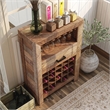 Furniture of America Zima Yellow Solid Wood 20-Bottle Wine Bar