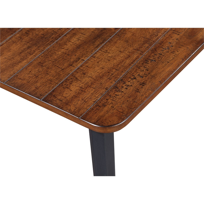 Furniture of America Uma Modern 60-inch Wood Dining Table in Brown Oak