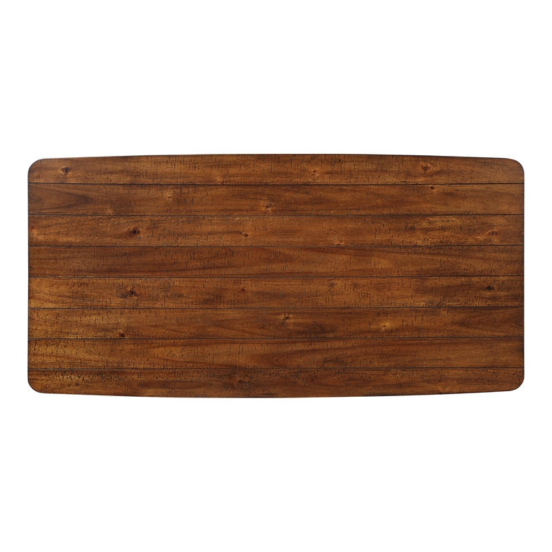 Furniture of America Uma Modern 60-inch Wood Dining Table in Brown Oak