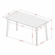 Furniture of America Uma Modern 60-inch Wood Dining Table in Gray