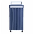 Furniture of America Azur Outdoor Aluminum Wicker Bar Cart in Navy