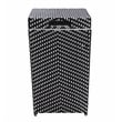 Furniture of America Azur Outdoor Aluminum & Wicker Outdoor Trash Can in Black