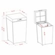 Furniture of America Azur Outdoor Aluminum & Wicker Outdoor Trash Can in Black
