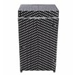 Furniture of America Azur Outdoor Aluminum & Wicker Outdoor Trash Can in Black