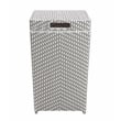 FOA Azur Outdoor Aluminum Wicker 3-Tier Bar Cart & Trash Can 2pc Set