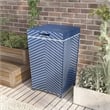 FOA Outdoor Aluminum Wicker Bar Cart & Storage Bin Set of 2