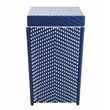 FOA Outdoor Aluminum Wicker Bar Cart & Storage Bin Set of 2