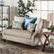 Furniture of America Cacao Transitional Chenille Upholstered Loveseat in Beige