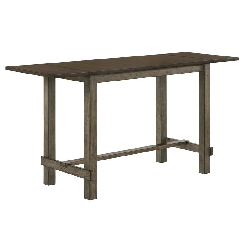 Furniture of America Gorse Rustic Wood 5-Piece Counter Dining Set in Chestnut