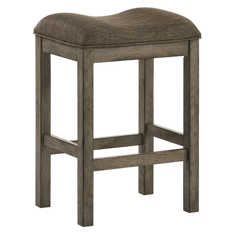 Furniture of America Gorse Rustic Wood 5-Piece Counter Dining Set in Chestnut