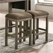 Furniture of America Gorse Wood Saddle Counter Stool in Chestnut (Set of 2)
