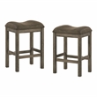 Furniture of America Gorse Wood Saddle Counter Stool in Chestnut (Set of 2)