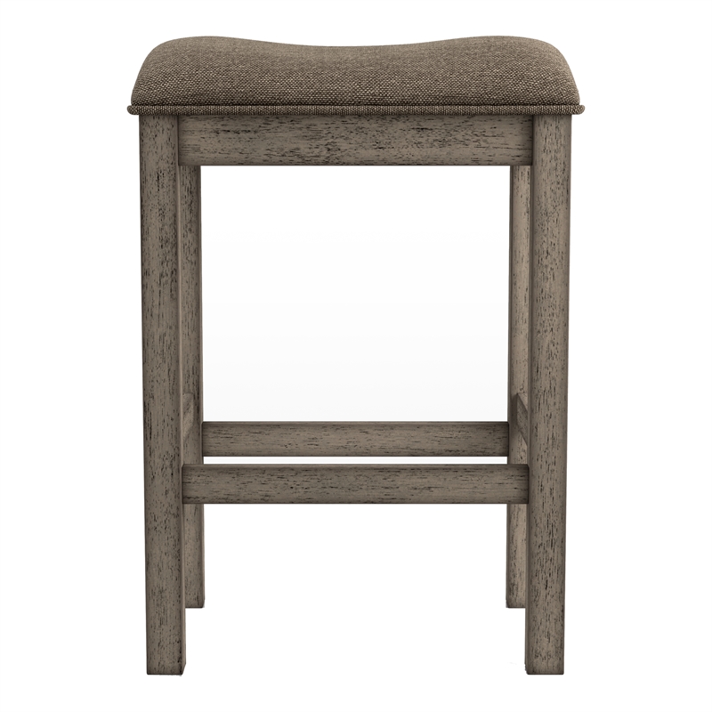 Furniture of America Gorse Wood Saddle Counter Stool in Chestnut (Set of 2)