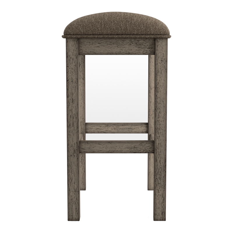 Furniture of America Gorse Wood Saddle Counter Stool in Chestnut (Set of 2)