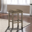 Furniture of America Gorse Wood Saddle Counter Stool in Chestnut (Set of 2)