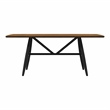 Furniture of America Kapok Solid Wood 7-Piece Dining Table Set in Oak and Black