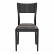 Furniture of America Kapok Wood Padded Dining Chair in Black and Gray (Set of 2)
