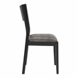 Furniture of America Kapok Wood Padded Dining Chair in Black and Gray (Set of 2)