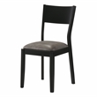 Furniture of America Kapok Wood Padded Dining Chair in Black and Gray (Set of 2)