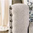 Furniture of America Brill Transitional Fabric Nailhead Loveseat in Light Gray