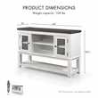 Furniture of America Muschamp Solid Wood Multi-Storage Server in Gray