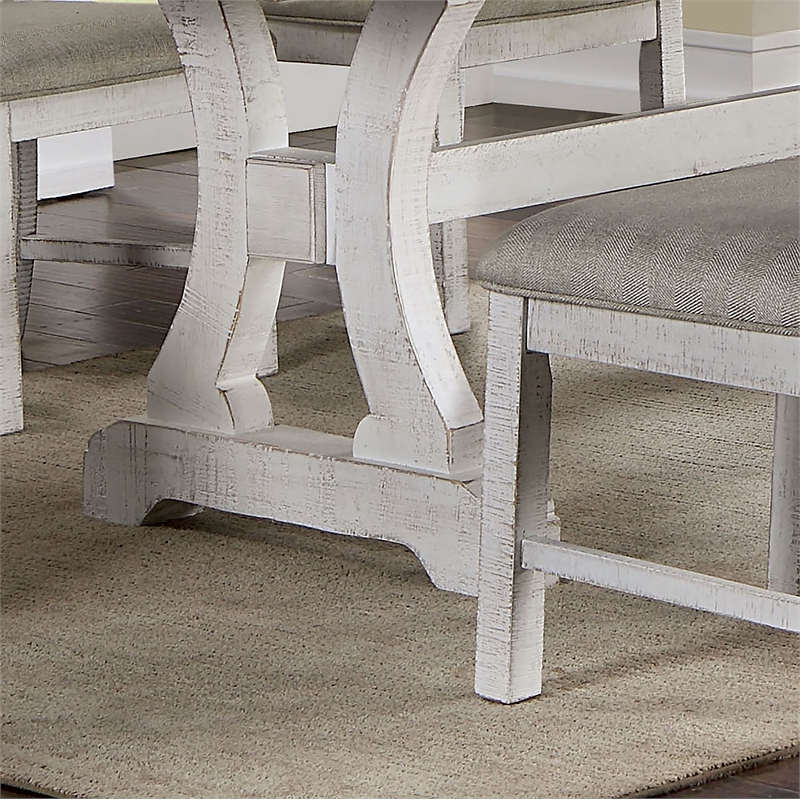 Furniture of America Muschamp Solid Wood Expandable Dining Table in Gray