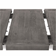 Furniture of America Muschamp Solid Wood Expandable Dining Table in Gray