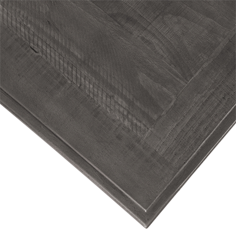 Furniture of America Muschamp Solid Wood Expandable Dining Table in Gray