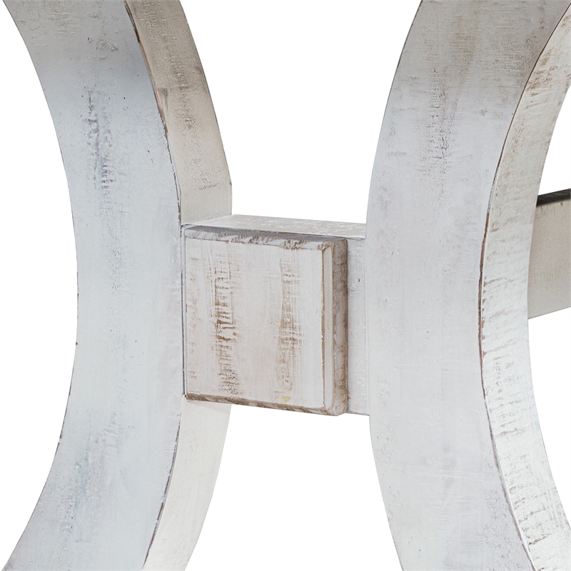 Furniture of America Muschamp Solid Wood Expandable Dining Table in Gray