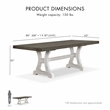 Furniture of America Muschamp Solid Wood Expandable Dining Table in Gray