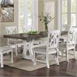 Furniture of America Muschamp Solid Wood Expandable Dining Table in Gray