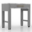 Furniture of America Ficus Rustic Wood Nested Counter Dining Table in Gray